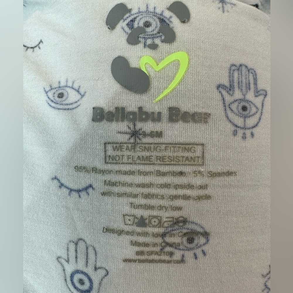 Bellabu Bear The Eye Bamboo Convertible Footie (Size 3-6 Months) - Picture 3 of 3
